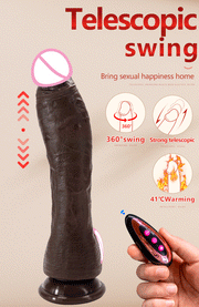 10.6in Long Realistic dildo Black vibrator penis telescopic Swing Heating silicone dildo remote control Dildo Vibrator for wome