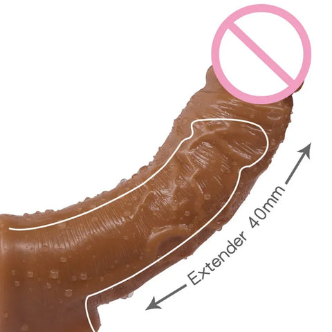 Reusable Condoms For Male Penis Enlargement Intimate Goods Thick Penis Sleeve Cock Rings For Penis Extender Delay Ejaculation