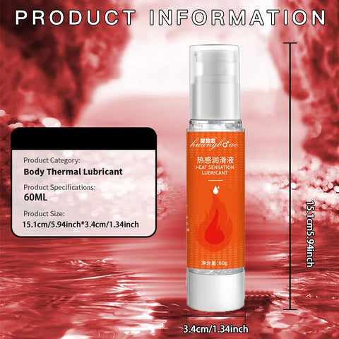 Natural Skin-friendly ultra-smooth thermal human lubricant, water-soluble, long-lasting moisturizing, odorless  for couples 60g