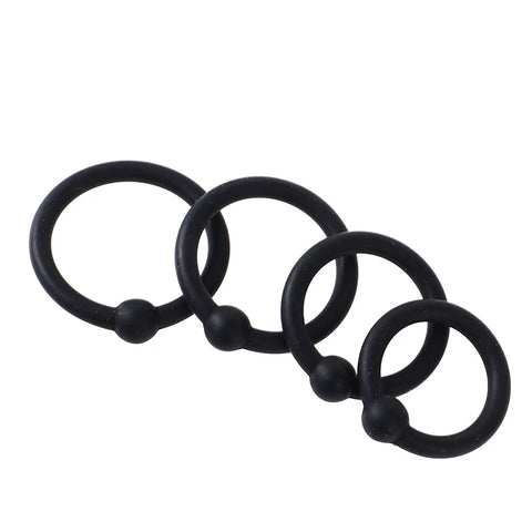 4Pcs/Pack Male Flexible Stay Donuts Cock Rings Silicone Time Delay Ring Cock Rings Adult Products