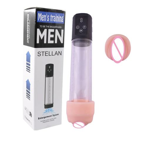 Automatic Electric Penis Vacuum Pump with 9 Suction Levels Thicken Penis Enlargement Enhance Sex Toy Masturbators for Men