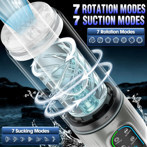 Automatic male masturbator cup sucking vibration heating blowjob masturbation super long life adult erotic products man toys