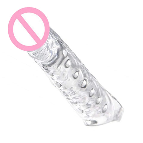 Soft  Huge Penis Enlargemen Dildo Delay Enlarge Sleeves Reusable Condom Cock Rings Stronger Enhancement Adult Sexy Toy for Men