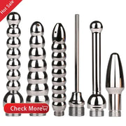 New Stainless Steel Metal Anal Cleaner Bidet Faucets Rushed Anal Douche Shower Cleaning Enemator Enema Butt Plugs Tap Adult