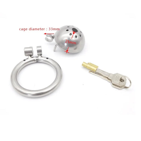 Male Chastity Cage With Stealth Lock Device 304 Steel Cock Rings Horse Eye Urethral Catheter Dilator Penis Plug Urethra Catheter