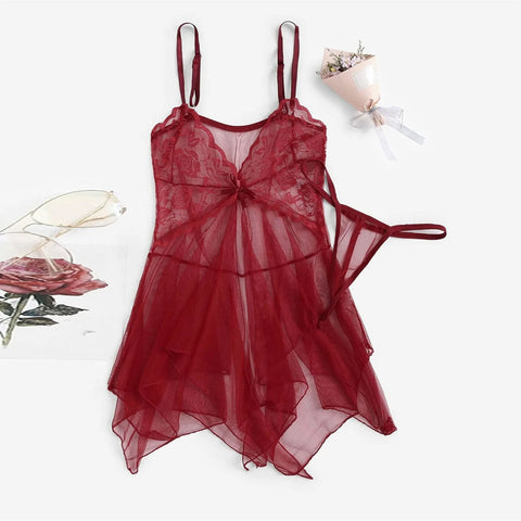 Women's Lace Fluoroscopy Beauty Elegant Reverie Sexy Lingerie Sexy Lingerie Role Play Lingerie Sexy for Women Push up