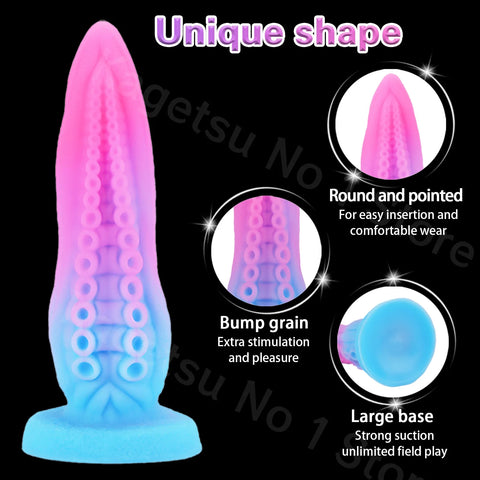 Colored Tentacle Anal Plug Large Anal Dildo Suction Cup Big Butt Plugs Female Masturbator Anal Dilator Men Women Toys For Adults