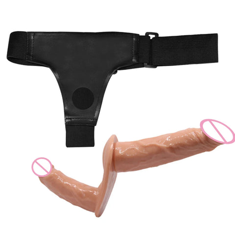 Strap On Realistic Double Dildo Pants For Woman Men Couples Dildo Panties For Lesbian Gay Flesh purple Vibrator Dildo For Gay