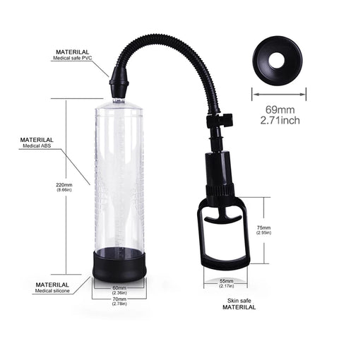 Penis Enlargement Pump Manual Vacuum Stimulate for Man Extender Penis Pump Male Enlarger Trainer Masturbation Adults Sex Toys 18