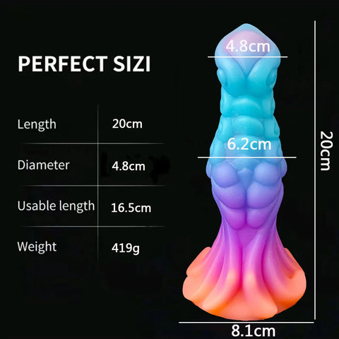 Silicone Realistic Dildo Luminous Monster Dildo Deep Anal Plug Explore Prostate Massage Anal Dildo Butt Plug Anal Toys Sexshop