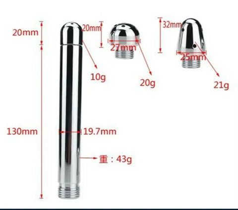 Stainless steel Bidet Faucets Rushed Anal Douche Shower Cleaning Enemator Enema Metal Anal Cleaner Butt Plugs Tap