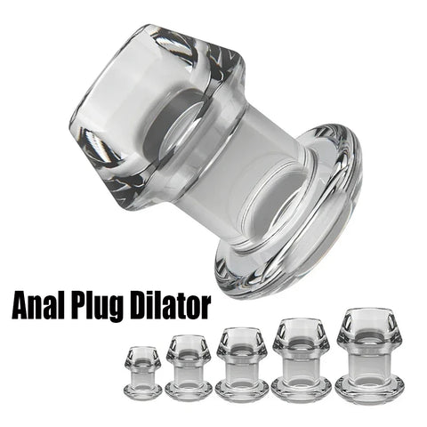 5 Sizes Anal Plug Dilator Hollow Butt Plugs Tunnel Cleaning Expansion Masturbator Shower Enema Prostate Massager Intimate Goods