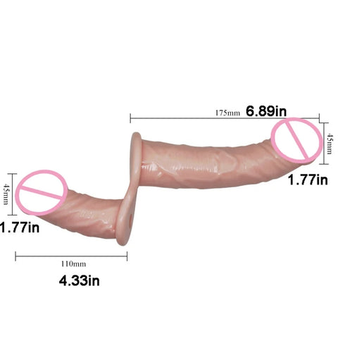Strap On Realistic Double Dildo Pants For Woman Men Couples Dildo Panties For Lesbian Gay Flesh purple Vibrator Dildo For Gay