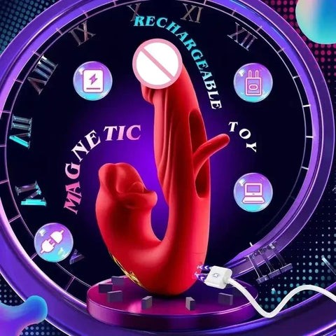 Tongue Vibrator Nipple Clitoral Stimulator G-spot Vaginal Insertion Vibrator Anal Plug Waterproof Dildo Adult Products