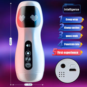 Smart Voice Male Masturbator Cup - Powerful Vibration Pulse & Air Pressure Suction Pleasure Device