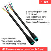 6mm M6 2 3 4 5  Pin male female Julet Electric bike Butt Plug Connector waterproof Scooter Brake Cable Pluger Signal Sensor
