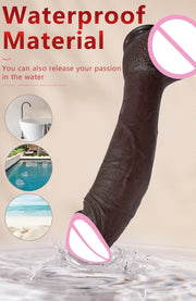 10.6in Long Realistic dildo Black vibrator penis telescopic Swing Heating silicone dildo remote control Dildo Vibrator for wome