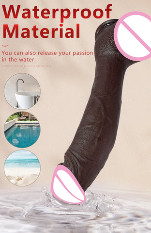 10.6in Long Realistic dildo Black vibrator penis telescopic Swing Heating silicone dildo remote control Dildo Vibrator for wome
