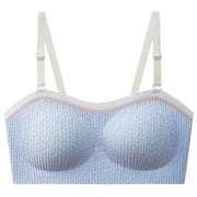 Lingerie Adjustable Wireless Bra Close-fitting Shockproof Brassiere for Women Anti-sagging Gathered Breasts Push Up Underwear