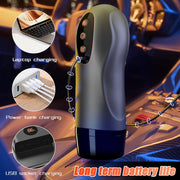 Male Heating Masturbator Cup with Suction Cup Blowjob Sex Machines Pocket Vagina Pussy Glans Trainner Sex Toy For Men