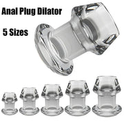 5 Sizes Anal Plug Dilator Hollow Butt Plugs Tunnel Cleaning Expansion Masturbator Shower Enema Prostate Massager Intimate Goods