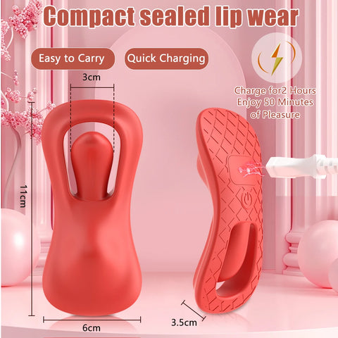 Wearable Vibrator Wireless Vibrator Tongue Mini Vibrator With 9 Vibration Modes Adult Toy  For Women Panties Clitoral Stimulator