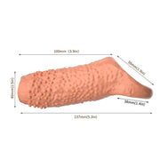 Silicone Penis Cock Rings Delay Ejaculation Penis Magnify Condoms Dick Sleeve Glans Cover Enlargement Sex Toys For Men Reusable