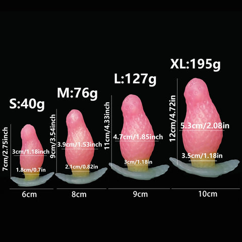 WOYE Liquid Silicone Strawberry Anal Plug Butt Plugs Masturbator Posterior Enlargement Anal Dilators Adult Toys For Men/Women