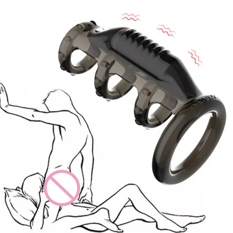 Male Cock Rings Vibrating Sleeve Penis Ring For Delayed Ejaculation  Penis G spot Vibrators Dick Enlargement Extender for Men