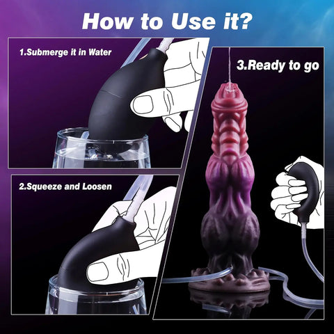 Huge Monster Dildo Squirting Fantasy Dildo Dragon Horse Dog Dildo Knotted Ejaculating Toy Big Anal Silicone Adult Toys for Women