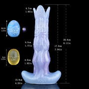 Ovipositor Dildo Pneumatic Monster Dildo with 5 Eggs, 8.1inch Silicone Anal Dildo Anal Plug Adult Sex Toys for Women G Spot