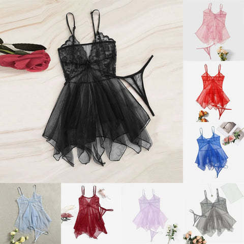 Women's Lace Fluoroscopy Beauty Elegant Reverie Sexy Lingerie Sexy Lingerie Role Play Lingerie Sexy for Women Push up