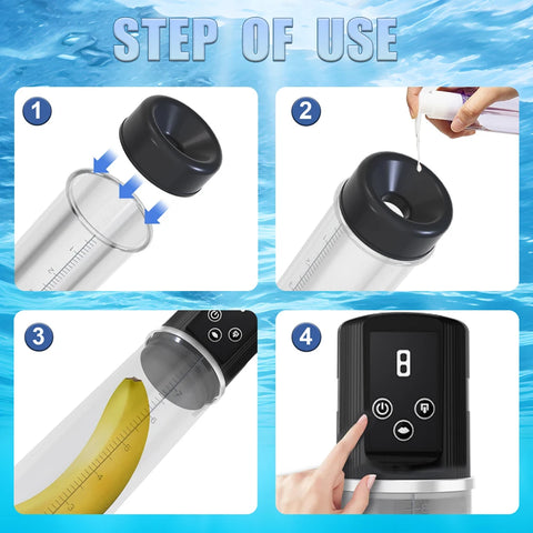 Automatic Electric Penis Vacuum Pump with 9 Suction Levels Thicken Penis Enlargement Enhance Sex Toy Masturbators for Men