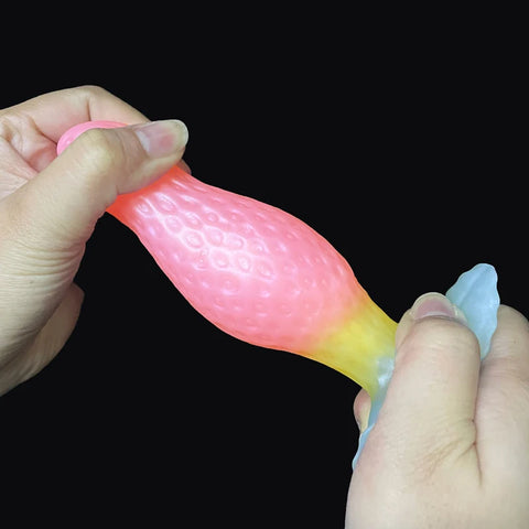WOYE Liquid Silicone Strawberry Anal Plug Butt Plugs Masturbator Posterior Enlargement Anal Dilators Adult Toys For Men/Women