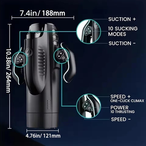 Fully Automatic Masturbator with gamepad Powerful Vacuum Sucking Blowjob High-Speed Piston Telescopic Heating Male Masturbation