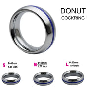 Metal Donuts Cock Rings Steel Cockring Penis Delay Ring Erection Rings for Men 40mm/45mm/50mm