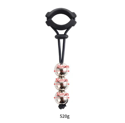 Men Cock Rings Drop Ball Heavy Weight Stretcher Silicone Penis Ring Enlargement Extender Pull Eexercise Tool Adult Erotic Toys